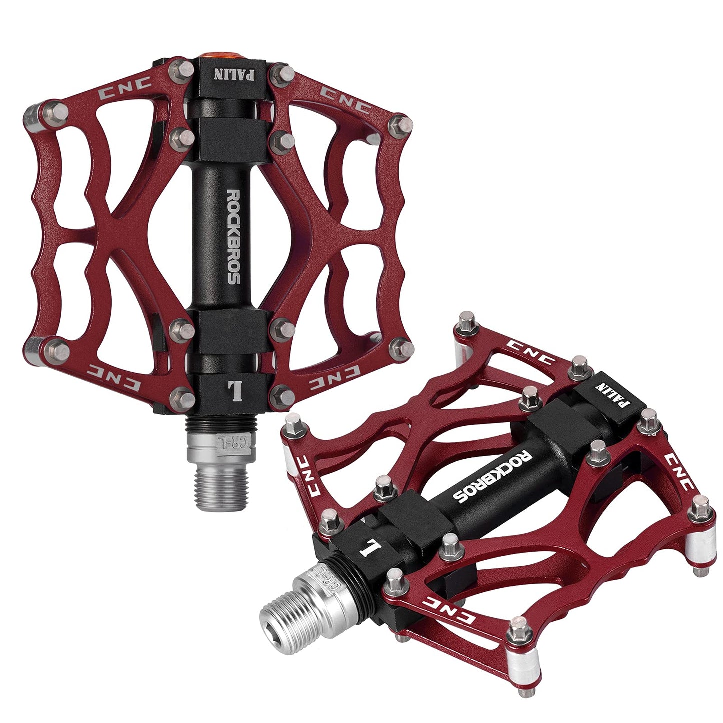 ROCKBROS Lightweight Aluminum Alloy Bike Pedals with Wide Platform Grip