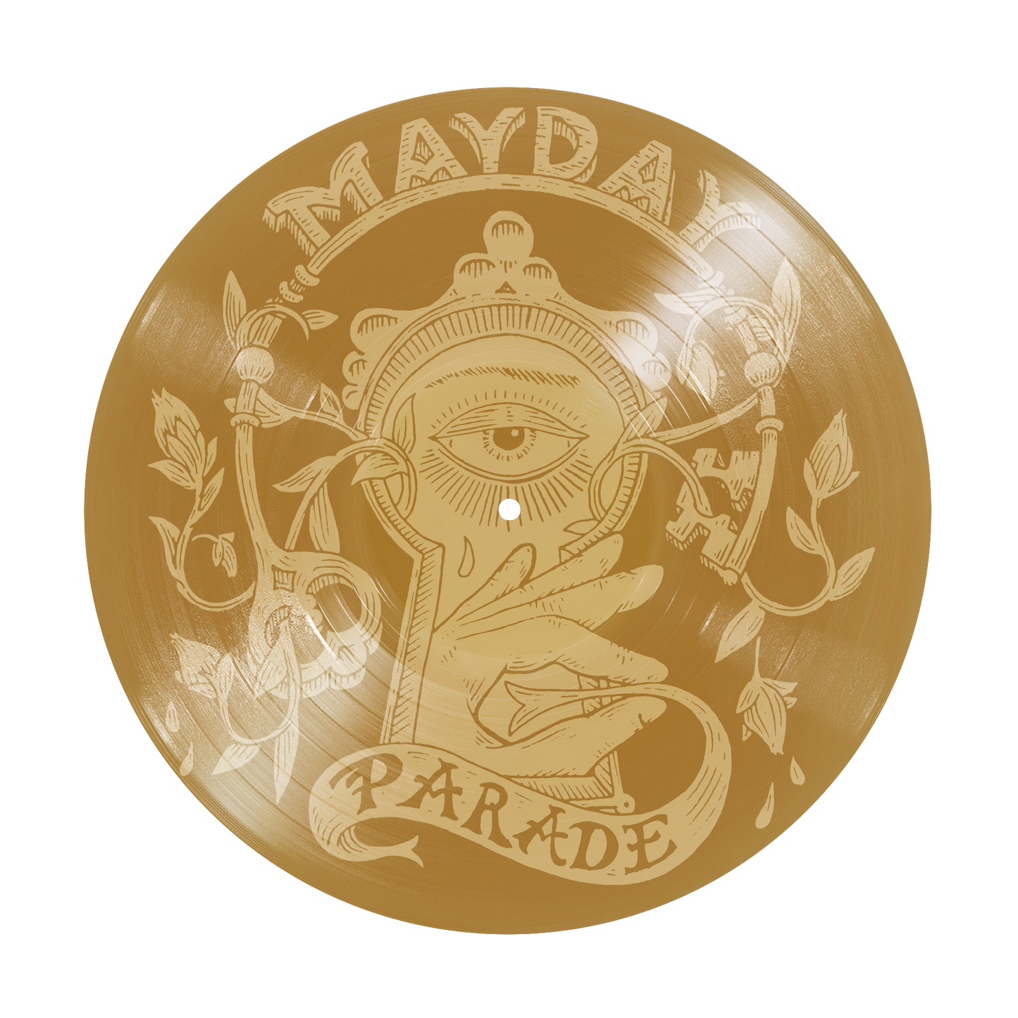 MAYDAY PARADE 'MONSTERS IN THE CLOSET' 10TH ANNIVERSARY 2LP (Limited Edition – Only 500 Made, Gold w/ D-Side Etching Vinyl)