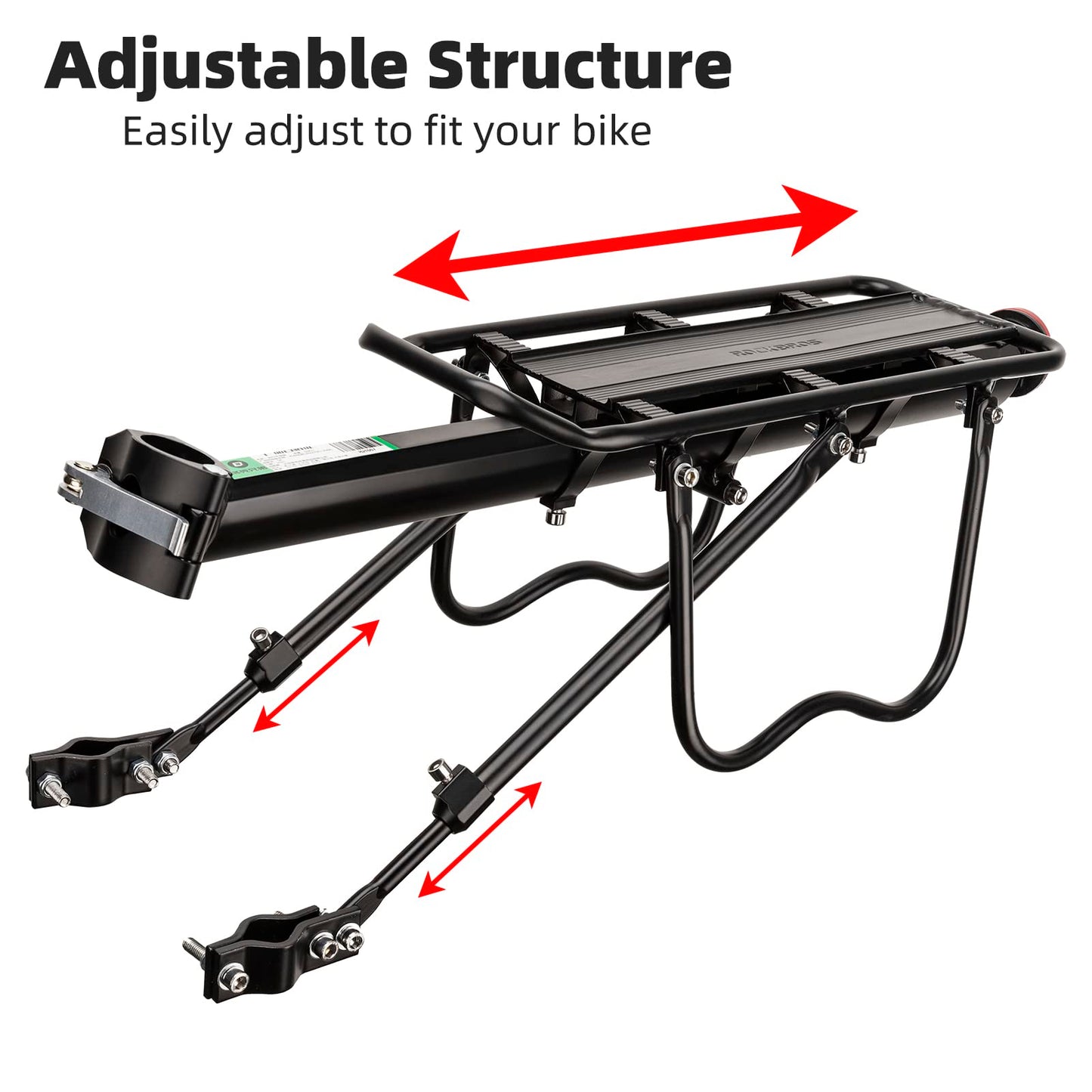 ROCKBROS Bike Cargo Rack Most 165lbs Capacity