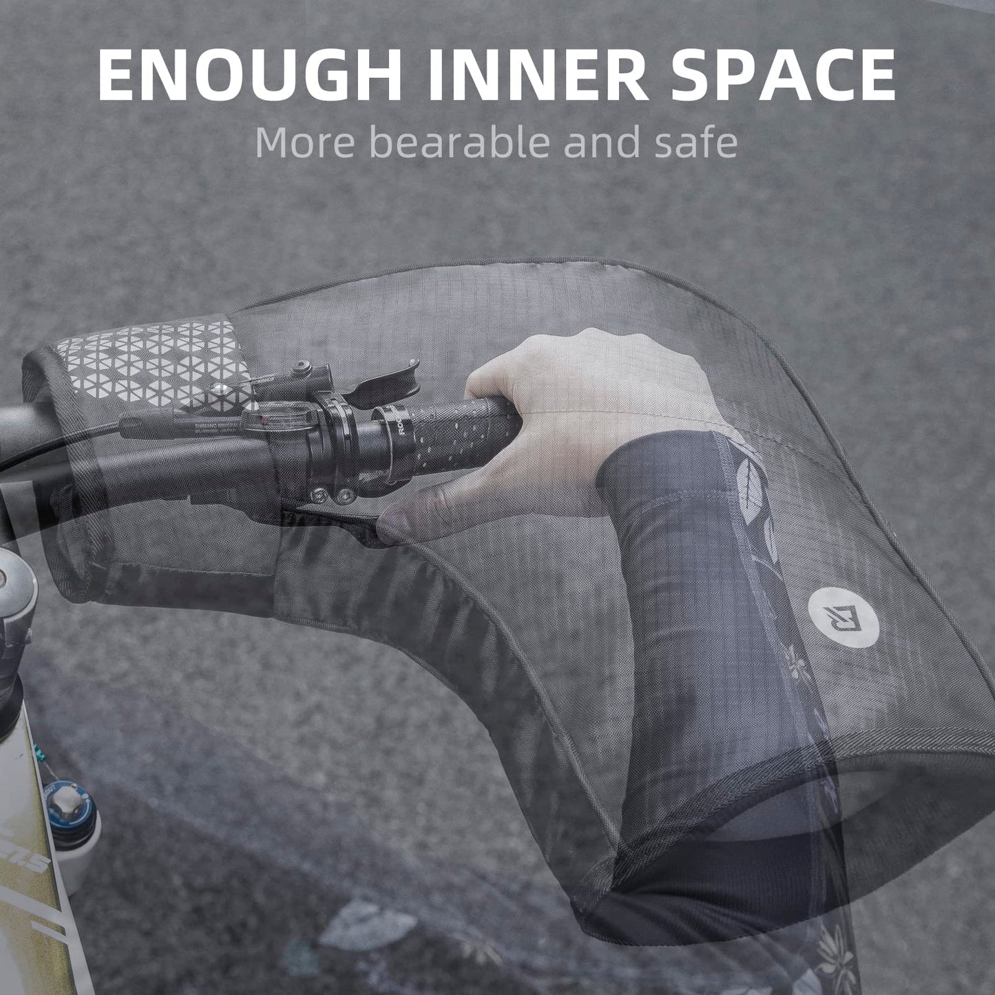 ROCKBROS Thinsulate Thermal Bike Handlebar Mittens - Cold Weather Pogies Cover Gloves