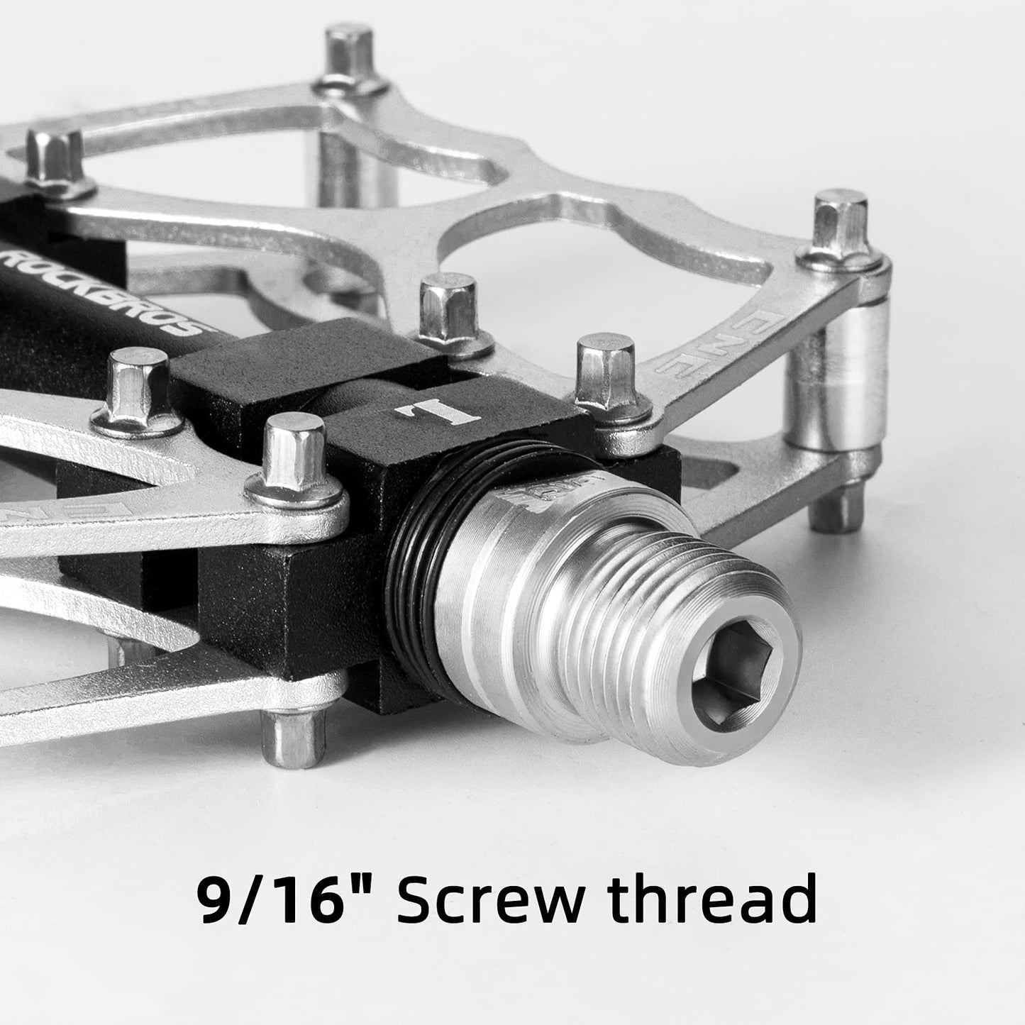 ROCKBROS Lightweight Aluminum Alloy Bike Pedals with Wide Platform Grip