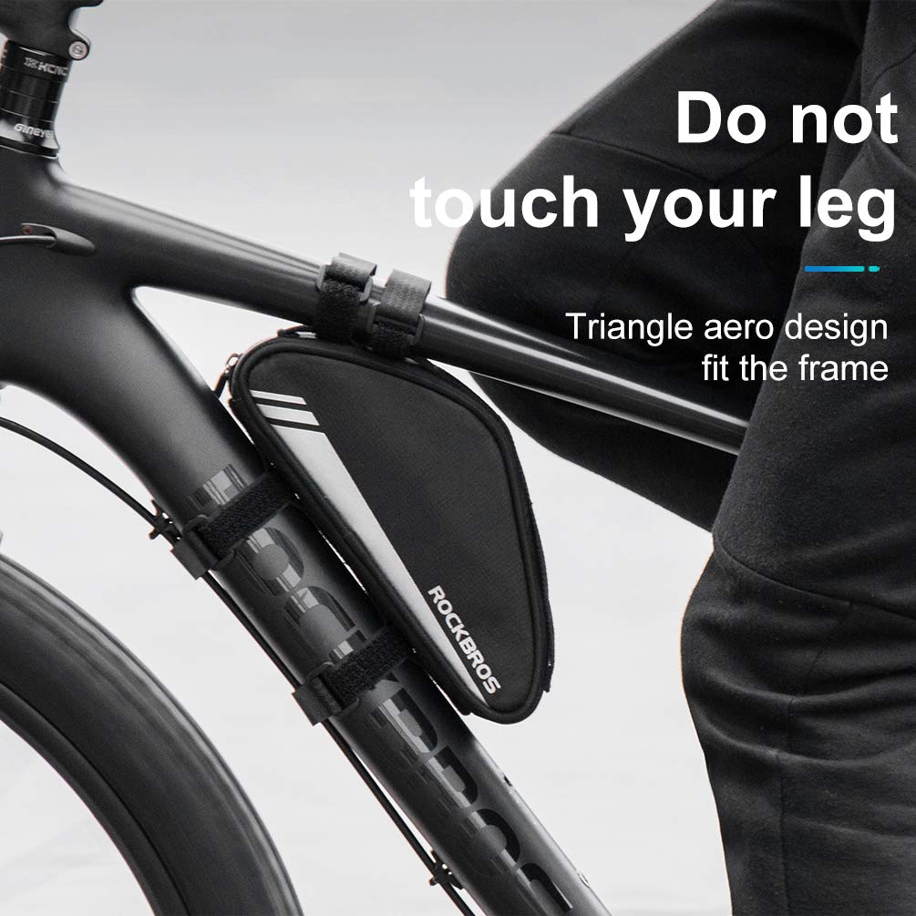 ROCKBROS Triangle Bike Frame Bag 0.7L Road & Mountain Bike Storage Pouch