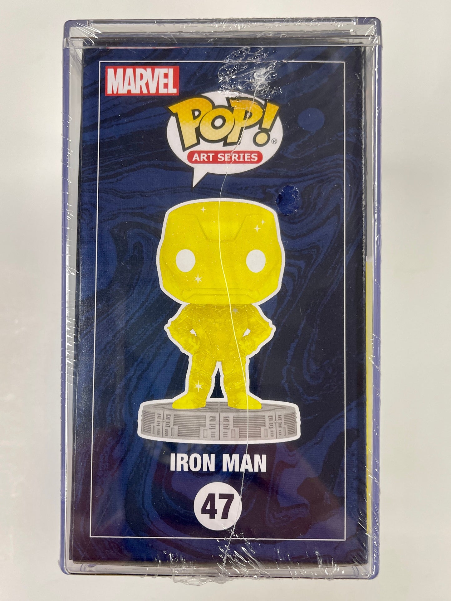 Funko Pop! Marvel Studios Iron Man (Yellow) #47 Infinity Saga Art Series In Hard Stack