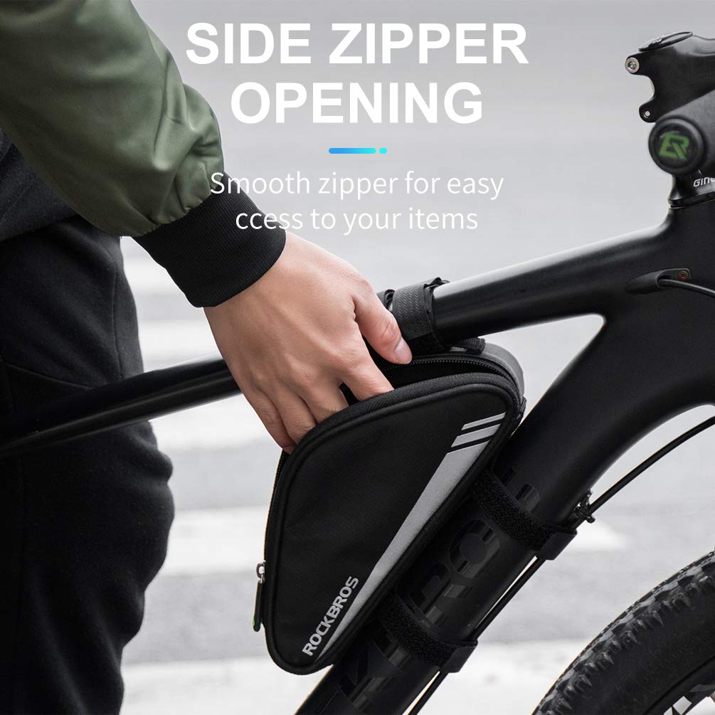 ROCKBROS Triangle Bike Frame Bag 0.7L Road & Mountain Bike Storage Pouch