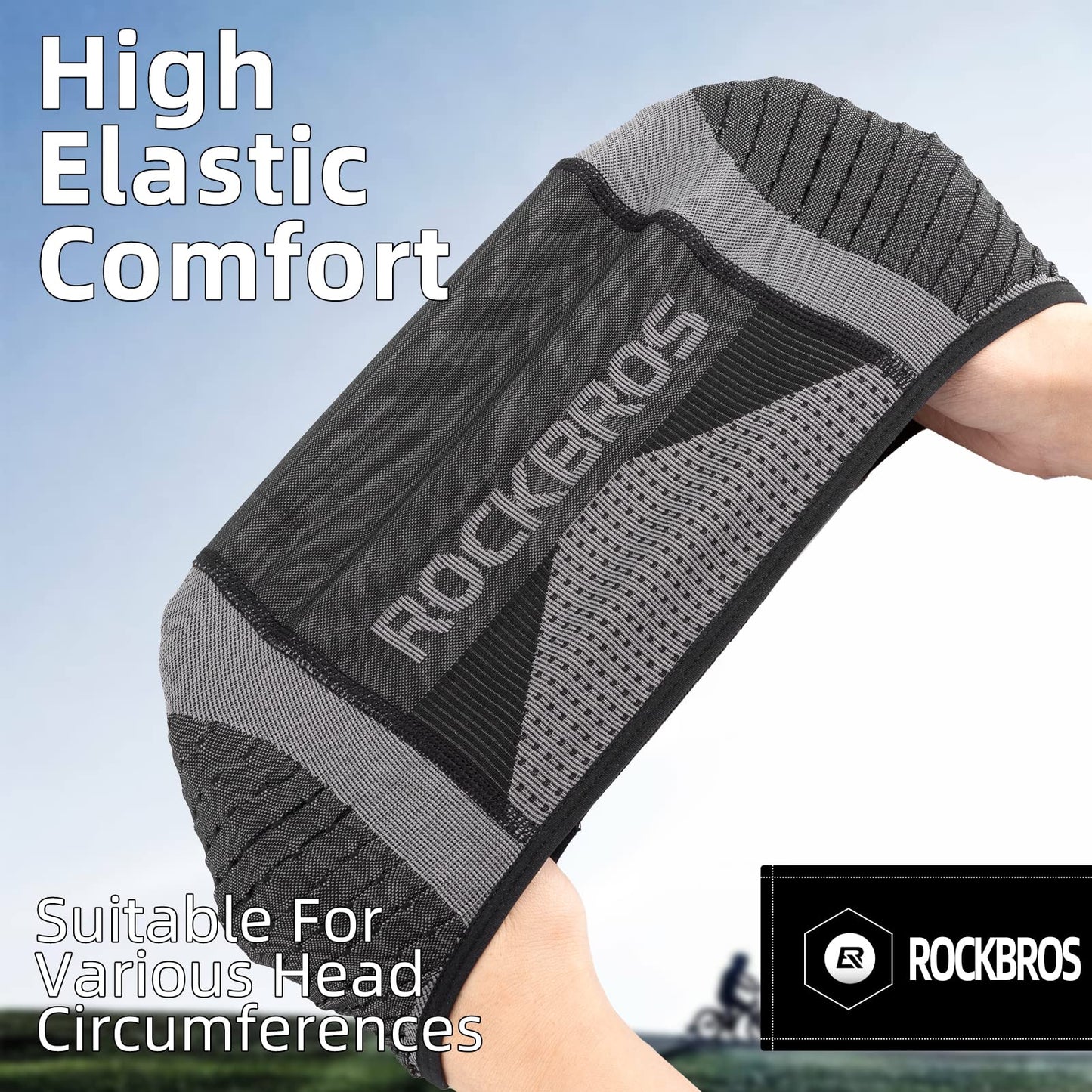 ROCKBROS Winter Cycling Skull Cap Thermal Helmet Liner with Earflaps for Men  Women