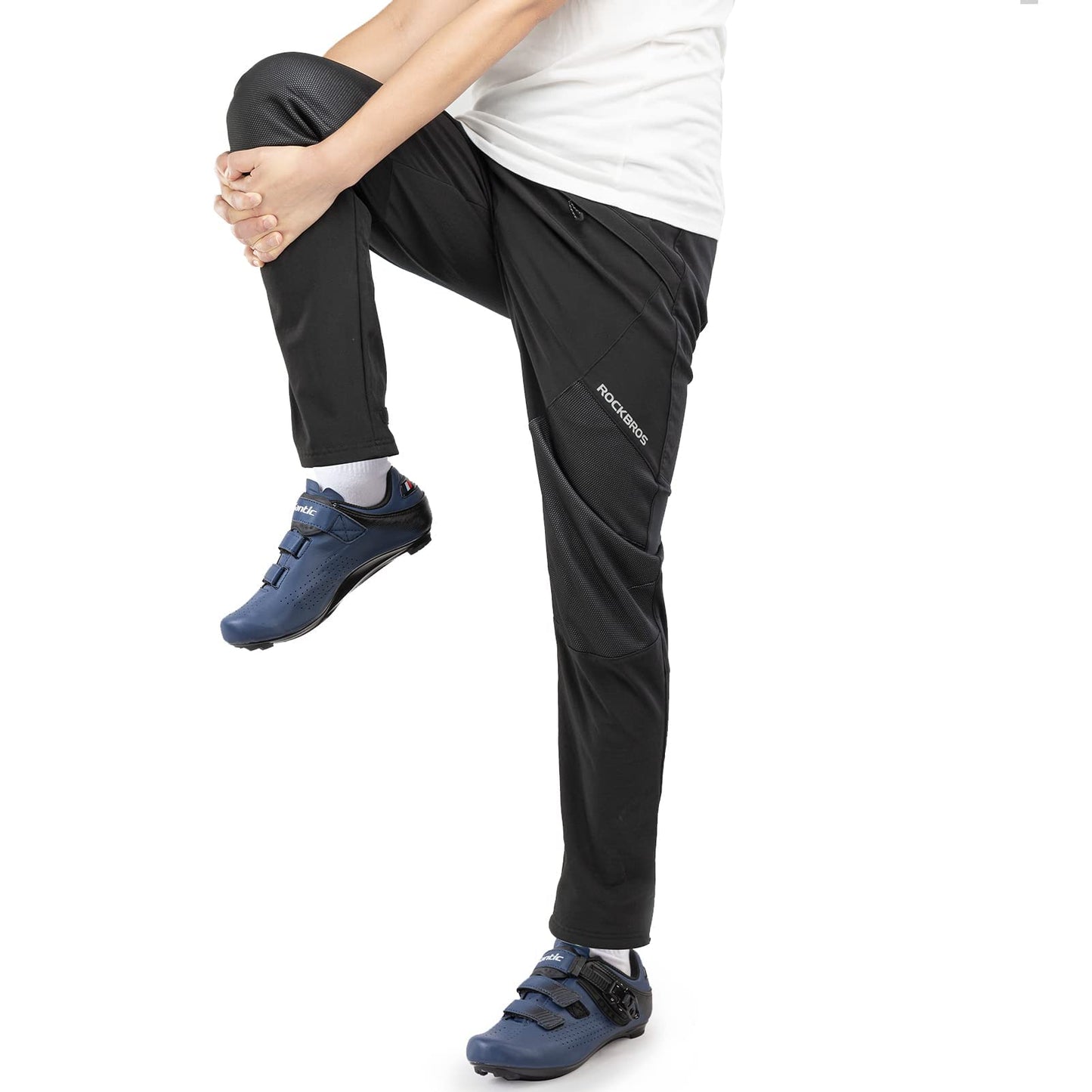 ROCKBROS Winter Cycling Pants for Men Thermal Windproof Mountain Bike Running Pants