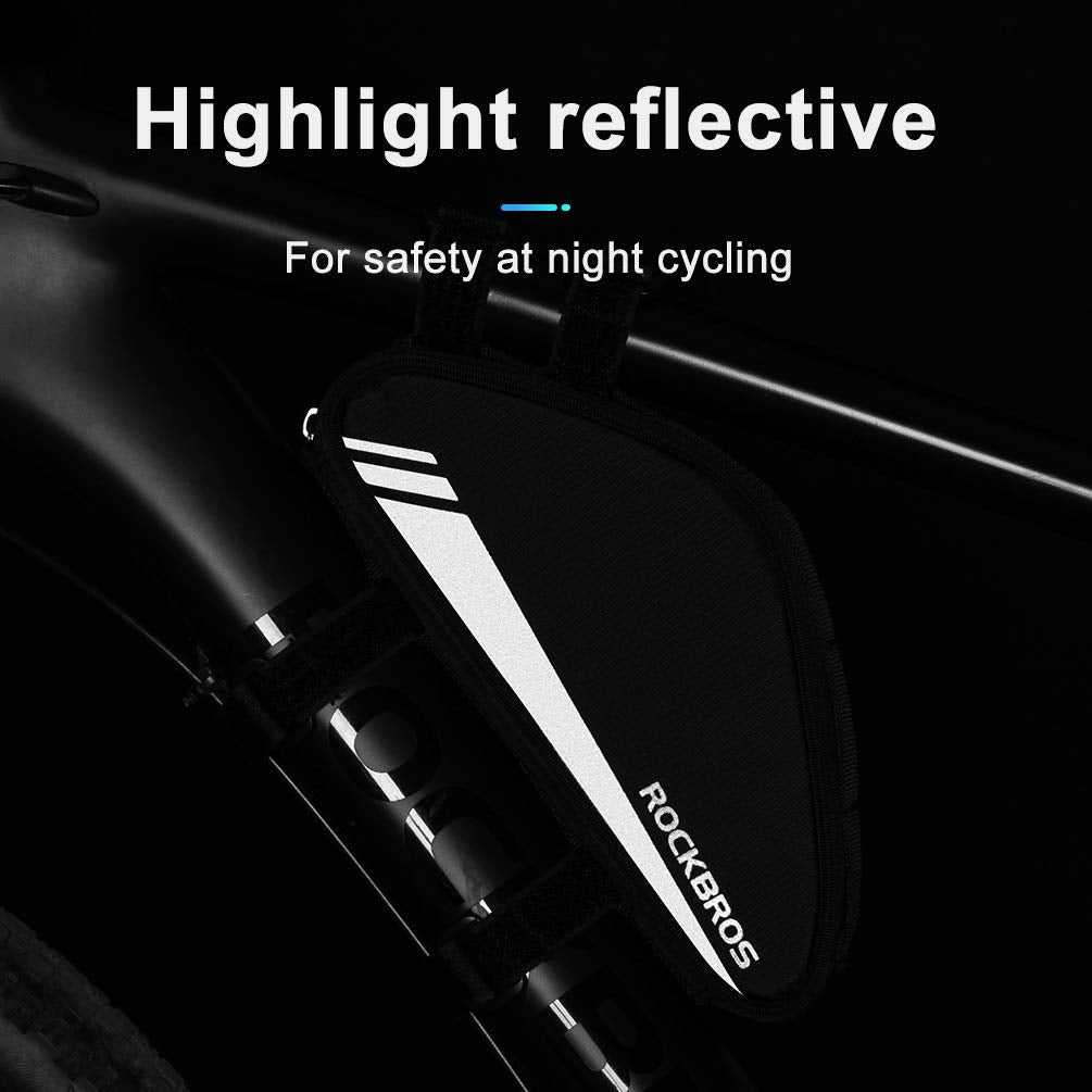 ROCKBROS Triangle Bike Frame Bag 0.7L Road & Mountain Bike Storage Pouch