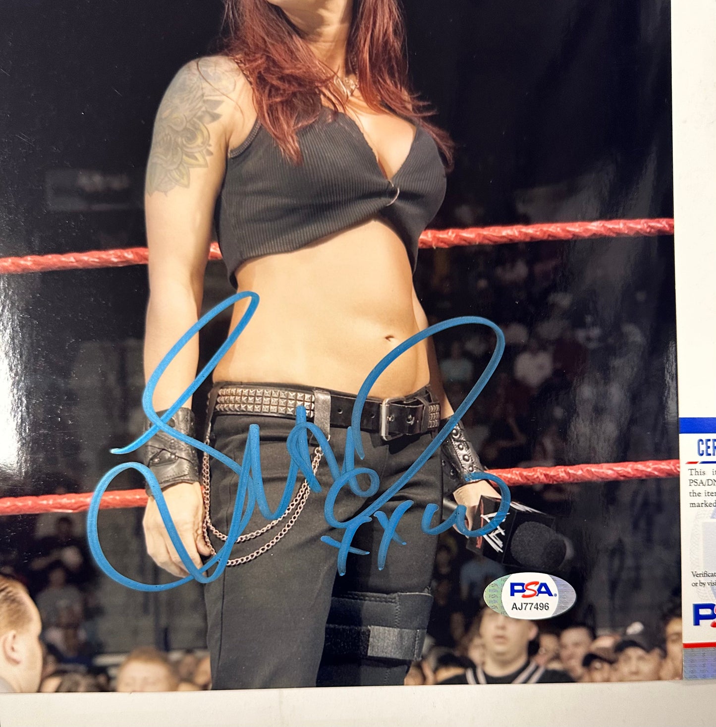 Lita Signed WWE Diva Women’s Champion 8x10 Photo Autographed With PSA COA