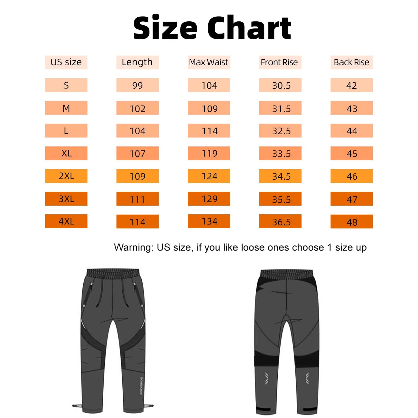 ROCKBROS Winter Cycling Pants for Men Thermal Windproof Mountain Bike Running Pants