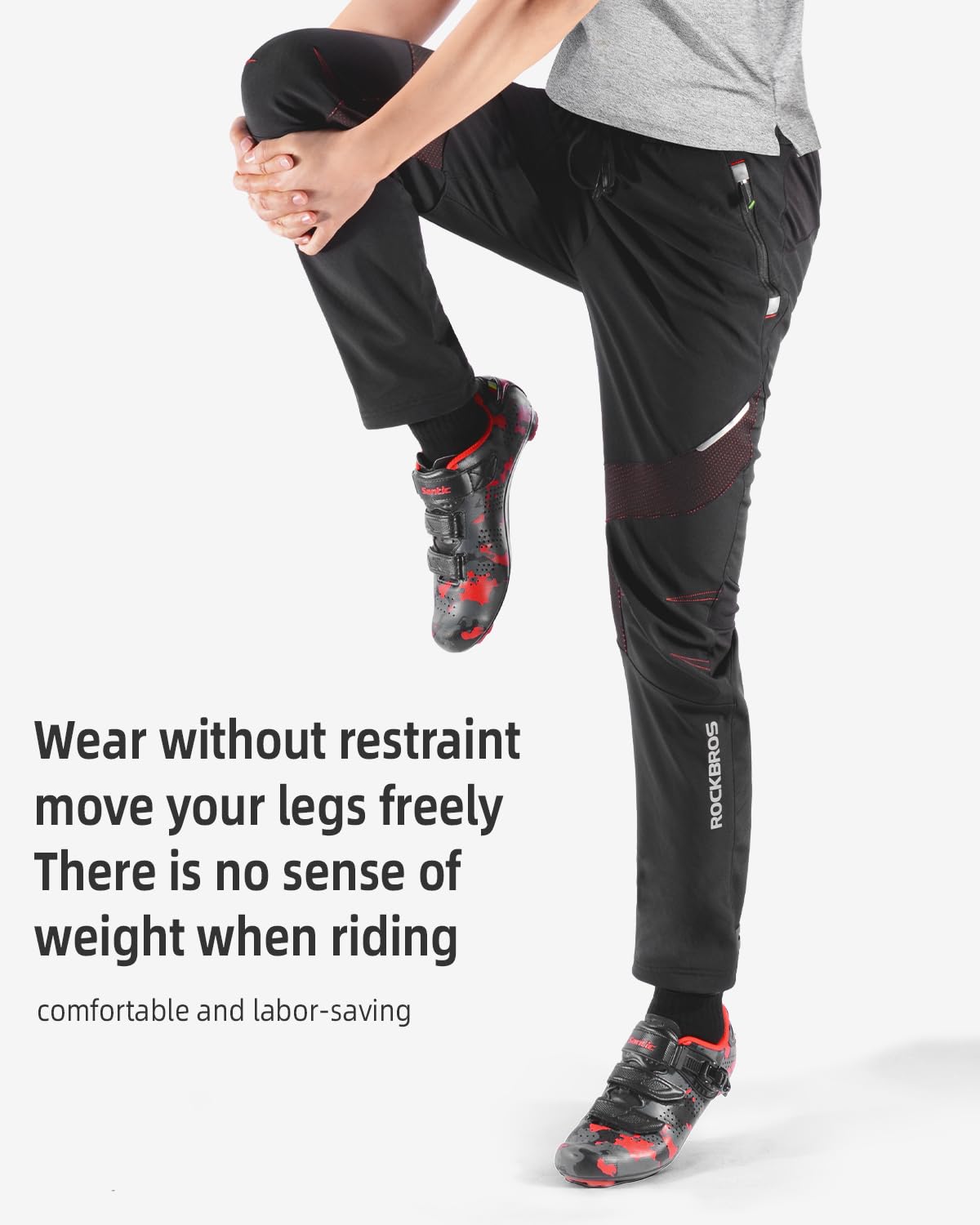 Men's Winter Cycling Pants Windproof Thermal Ergonomics