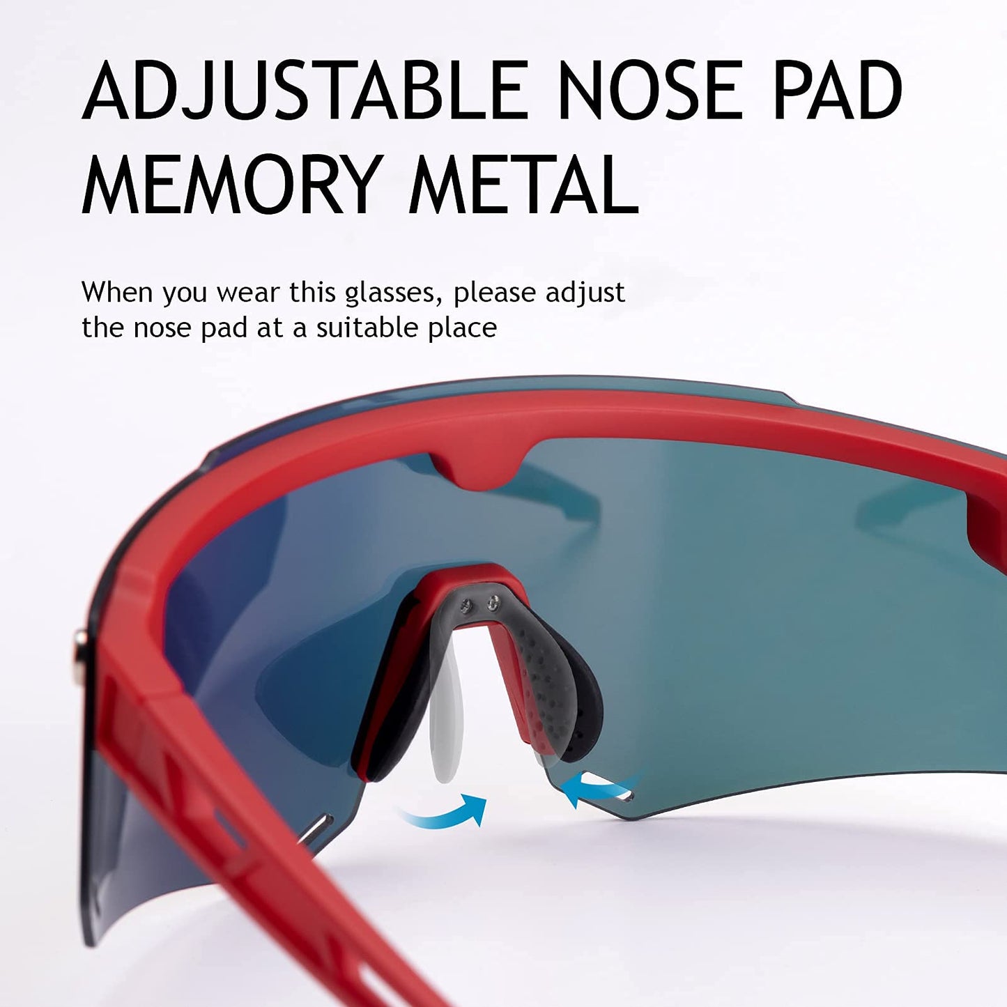 ROCKBROS Cycling Glasses for Men Women Polarized Sunglasses Two Lens for Replace