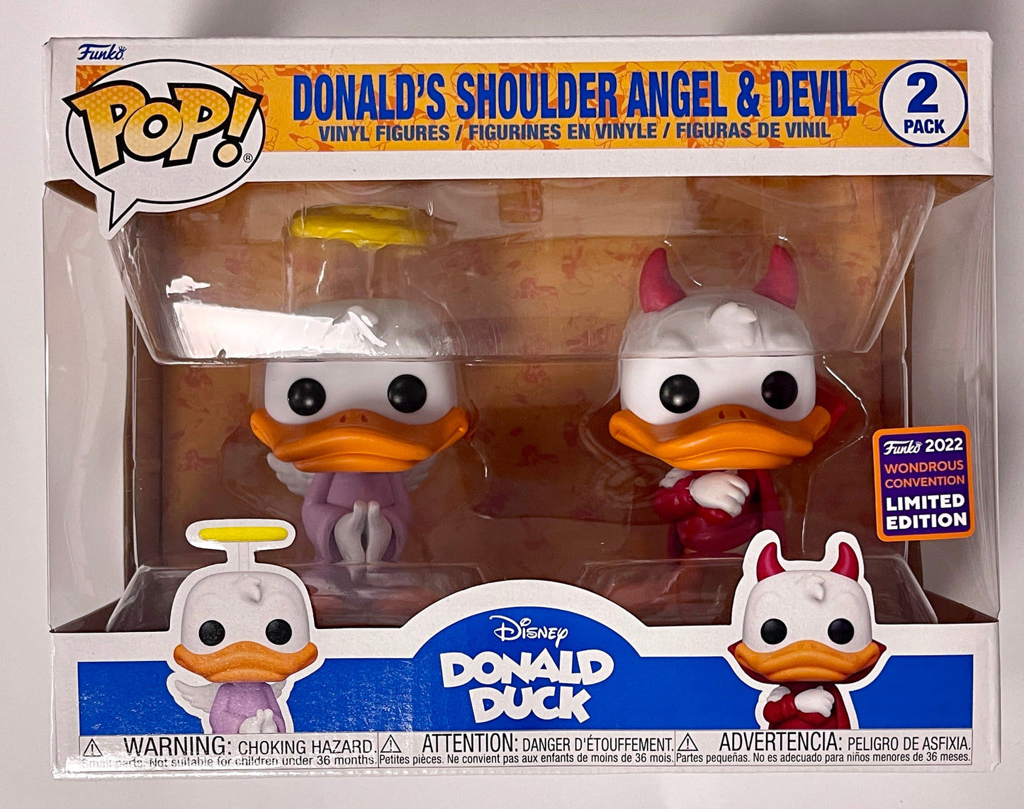 Funko Pop! Disney Donald’s Shoulder Angel & Devil 2-Pack Wonderous Con Exclusive