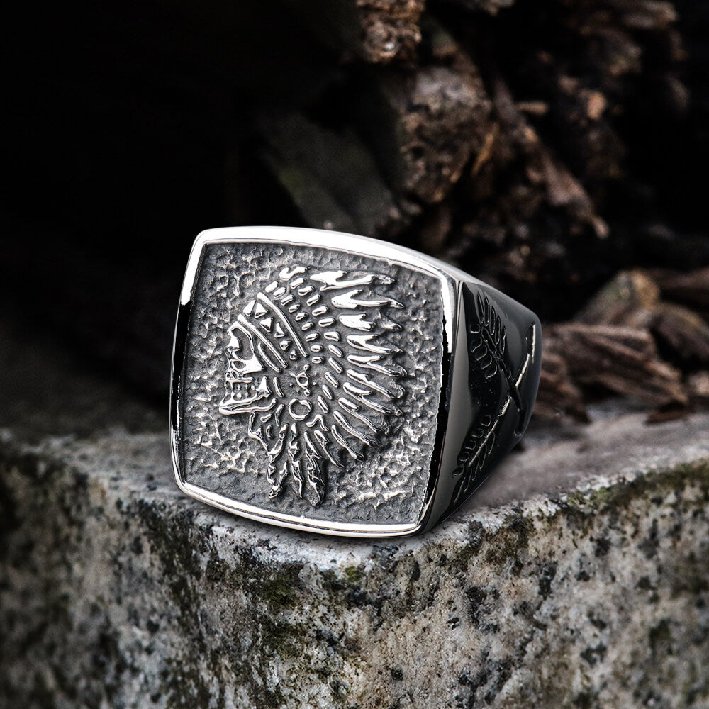 Indian Stainless Steel Skull Ring