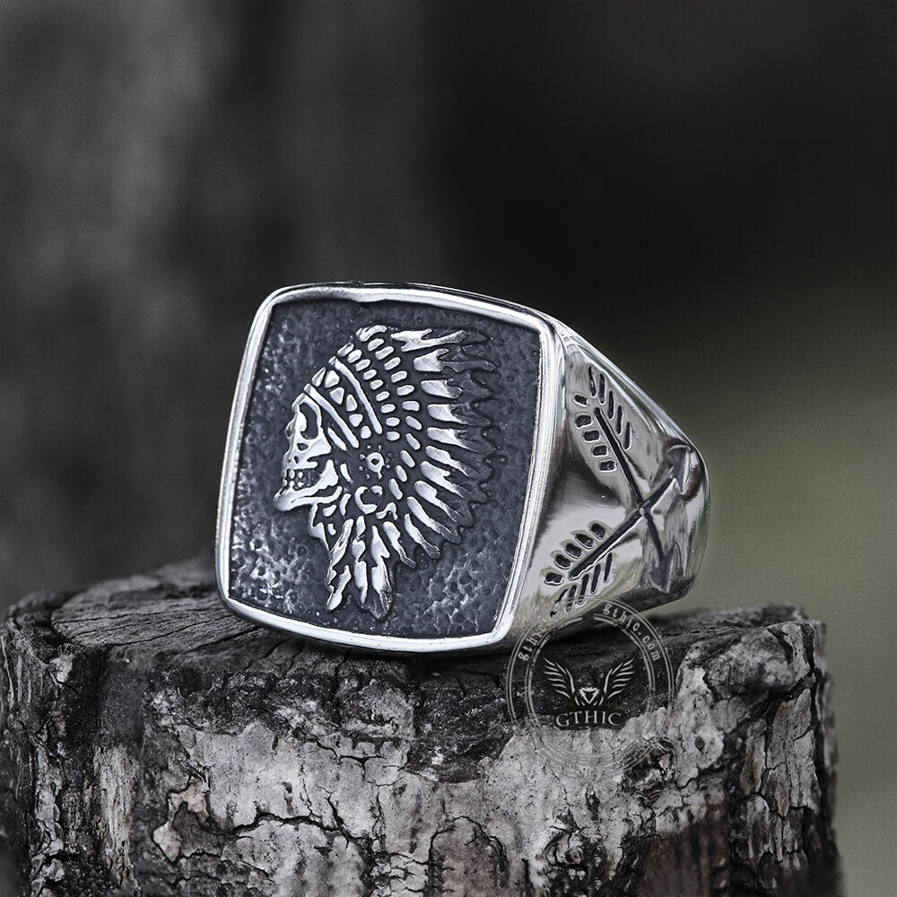 Indian Stainless Steel Skull Ring
