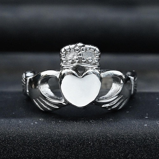 Irish Claddagh Stainless Steel Ring