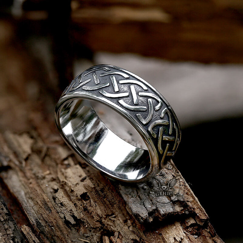 Irish Claddagh Stainless Steel Viking Ring