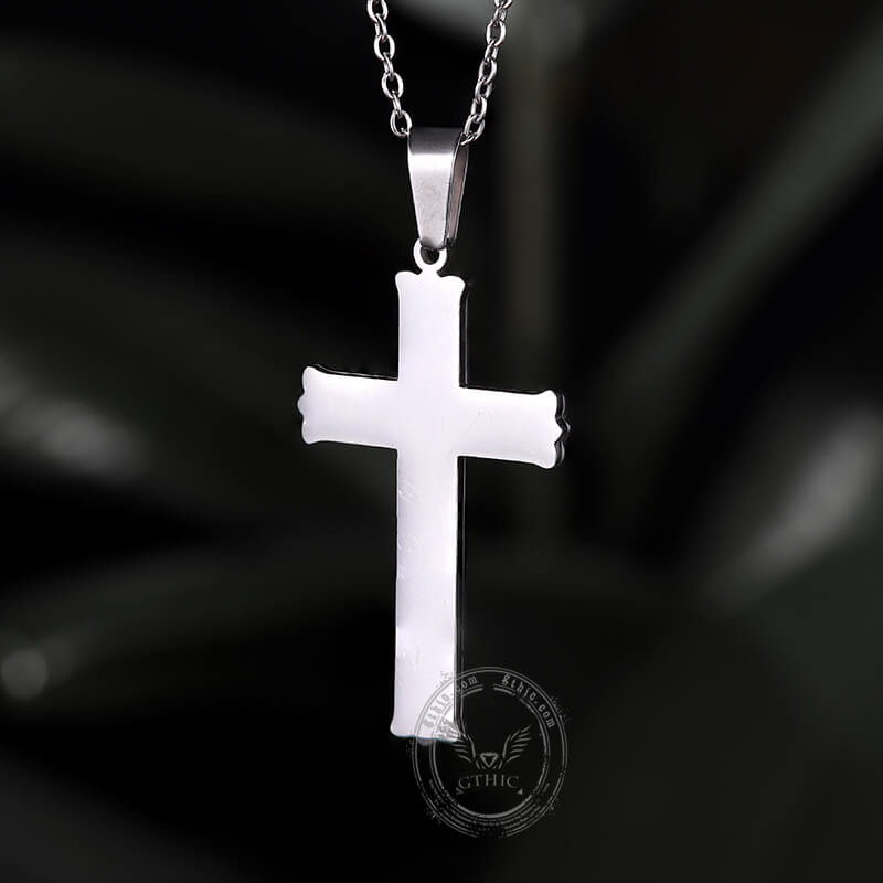 Irish Knot Stainless Steel Cross Pendant