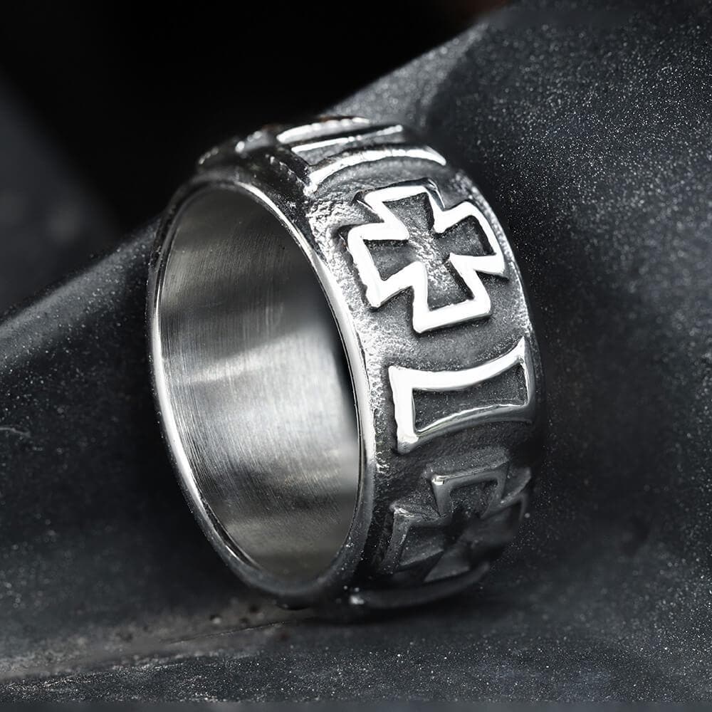 Iron Cross Stainless Steel Ring