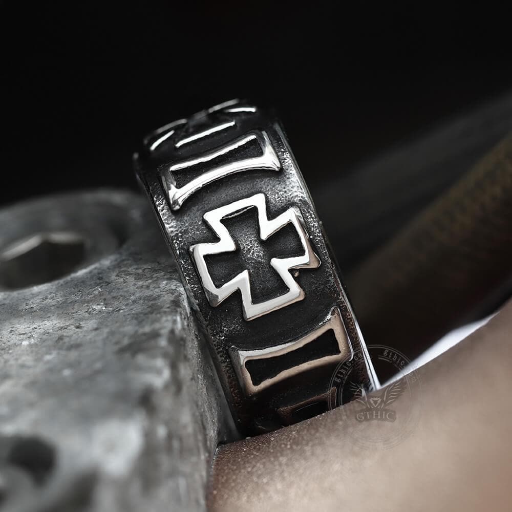 Iron Cross Stainless Steel Ring