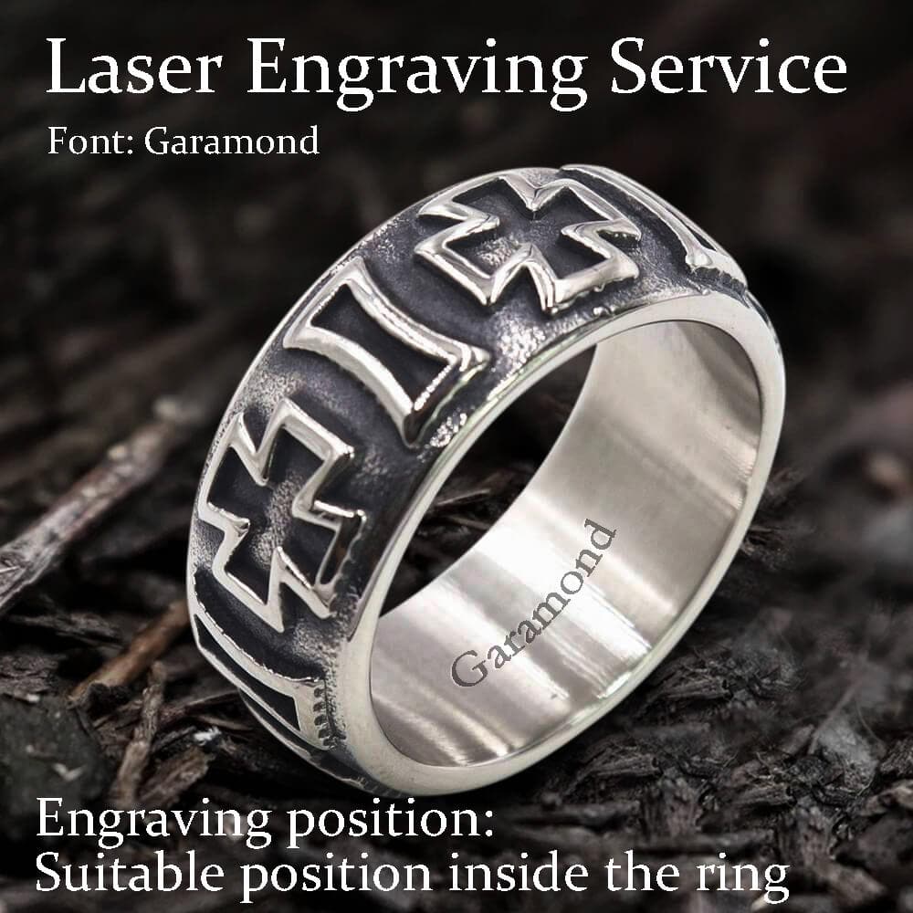 Iron Cross Stainless Steel Ring