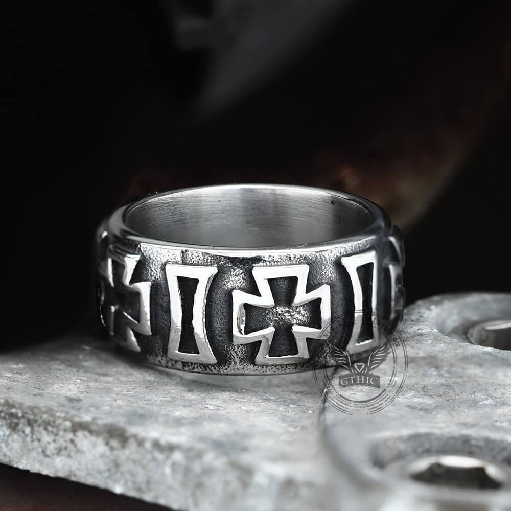 Iron Cross Stainless Steel Ring