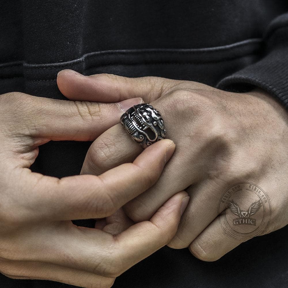 Japanese Demon Stainless Steel Beast Ring
