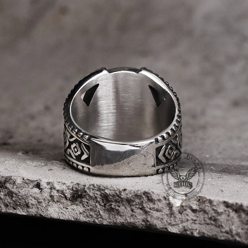 Jerusalem Cross Stainless Steel Religion Ring