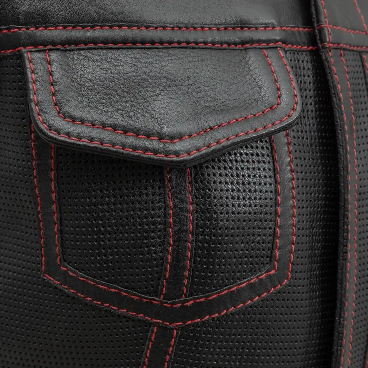 Jessica Perforated Women's Motorcycle Leather Vest