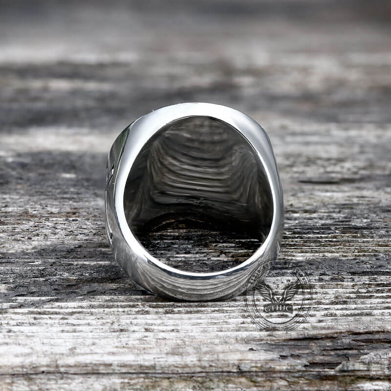 Jesus Christ Stainless Steel Cross Ring