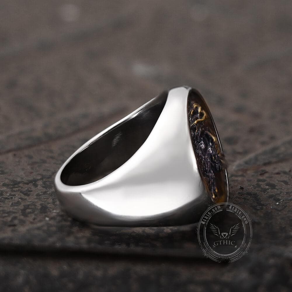 Jesus Portrait Stainless Steel Ring