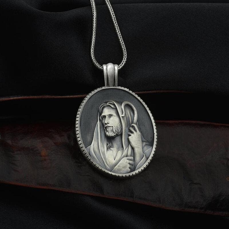 Jesus Shepherd Pure Tin Necklace