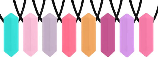 Chew Necklaces for Sensory Kids - Chewy Necklaces for Sensory Kids Teething Necklace Chew Toys for Kids or Adults That Like Biting - Silicone Sensory Chew Necklaces - Teething Necklace for Toddler