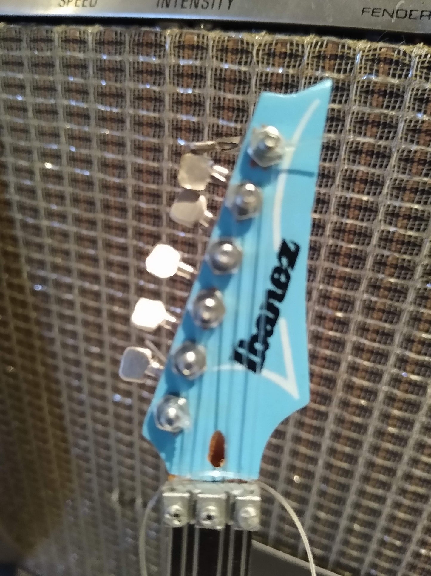 JOE SATRIANI - Ibanez Chickenfoot Blue 1:4 Scale Replica Guitar ~Axe Heaven~