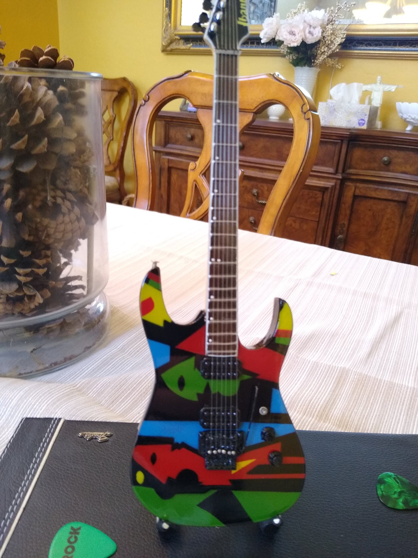 JOHN PETRUCCI - Ibanez Color Cubist 1:4 Scale Replica Guitar ~Axe Heaven
