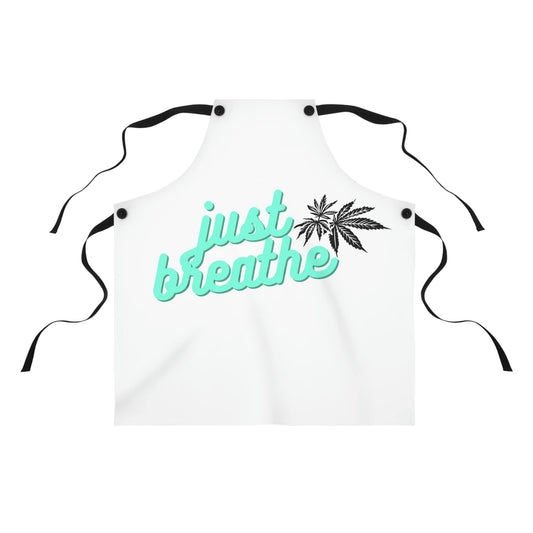 Just Breathe Weed Kitchen Apron