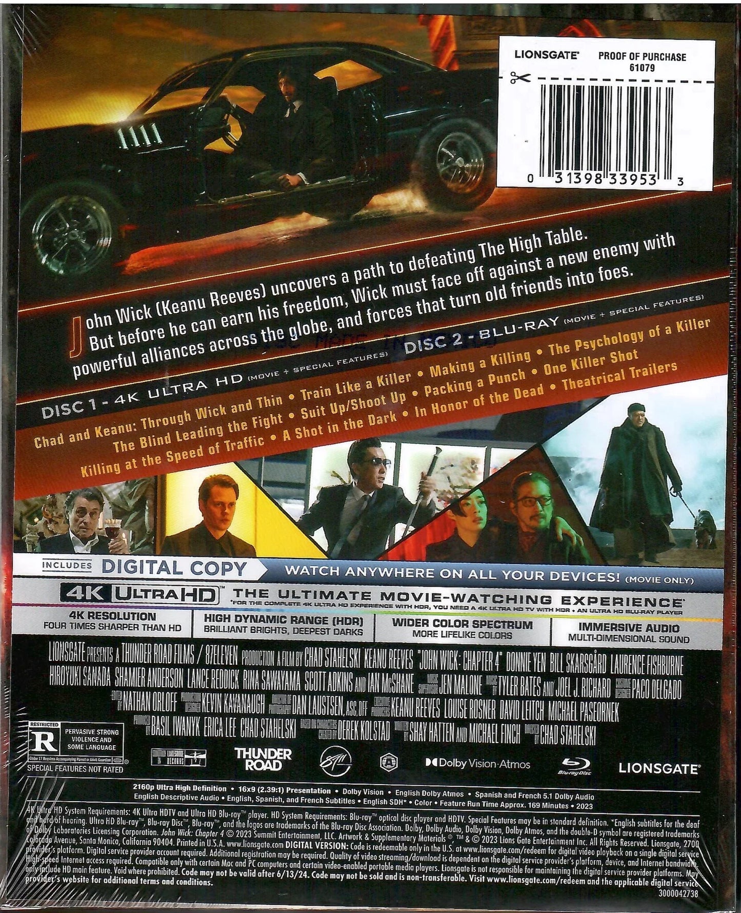 John Wick: Chapter 4 - Limited Edition Collector's Set (4K Ultra HD + Blu-ray + DVD + Digital Copy)