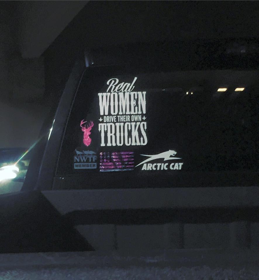 Real Women Drive Their Own Trucks White Decal