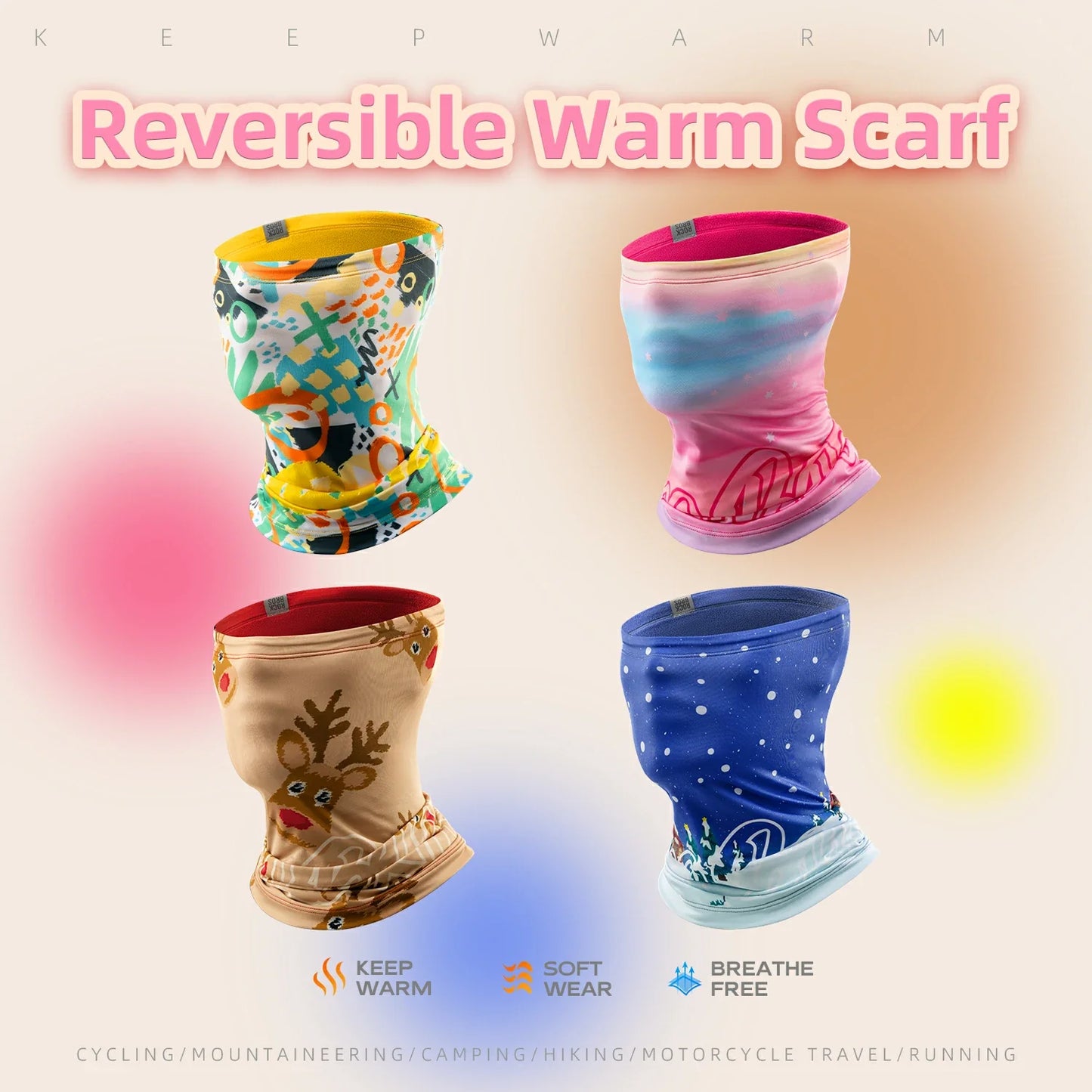 Kids Cycling Neck Gaiter Warm Double-Sided