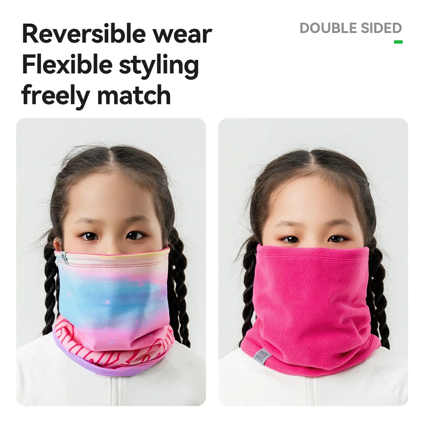 Kids Cycling Neck Gaiter Warm Double-Sided
