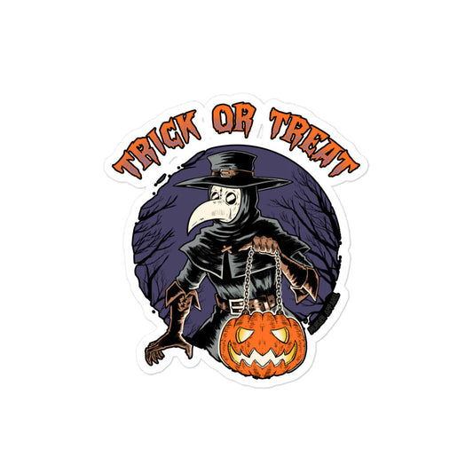 Trick Or Treat Plague Doctor Sticker