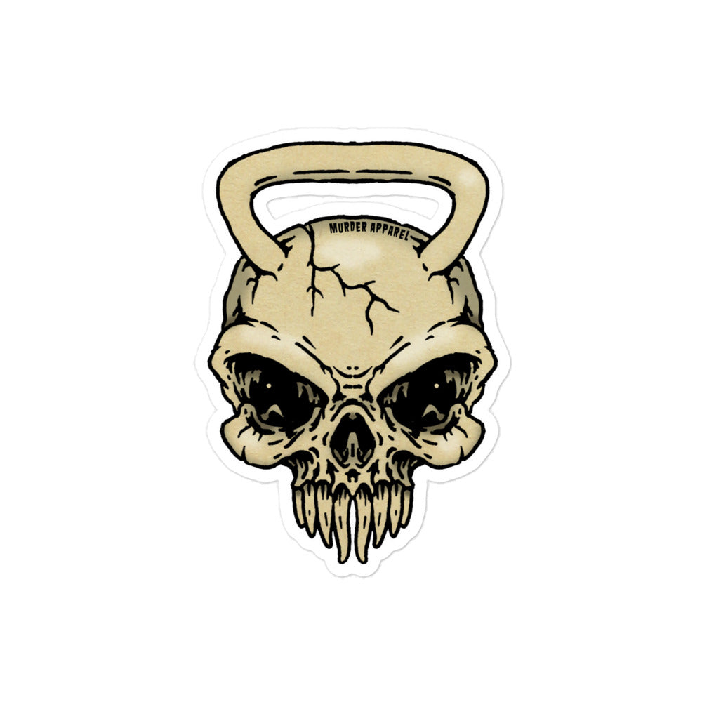 Kettlebell Skull Sticker