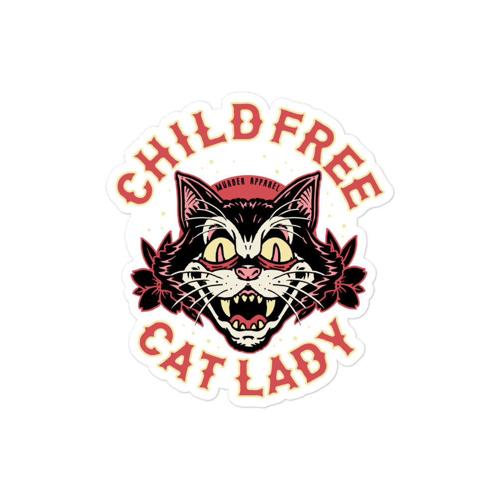 Childfree Cat Lady Sticker