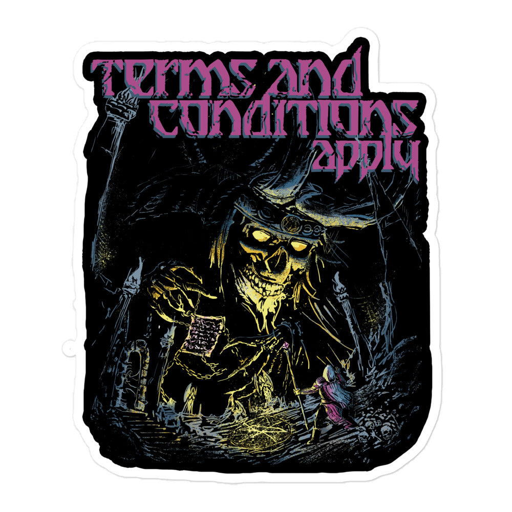 Terms and Conditions Apply - Undying Warlock Sticker