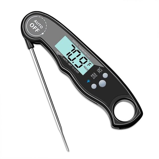 Kitchen Thermometer Waterproof Kitchen Food Cooking Thermometer with Backlight LCD Best Super Fast Electric Meat Thermometer Probe for BBQ Grilling Smoker Baking Meat Water Milk Cooking Probe BBQ Electronic Oven Waterproof Kitchen Tools