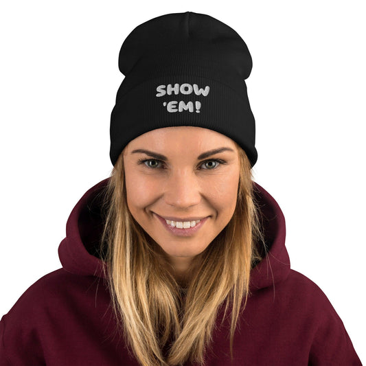 SHOW 'EM! Embroidered Beanie - Lizard Vigilante