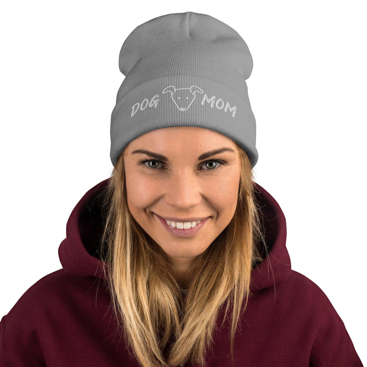 DOG MOM Embroidered Beanie - Lizard Vigilante