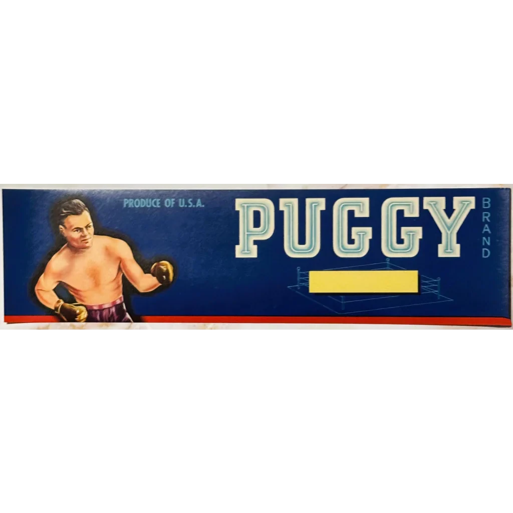 Knockout Nostalgia: 1930s Puggy Boxing Crate Label Wall Art