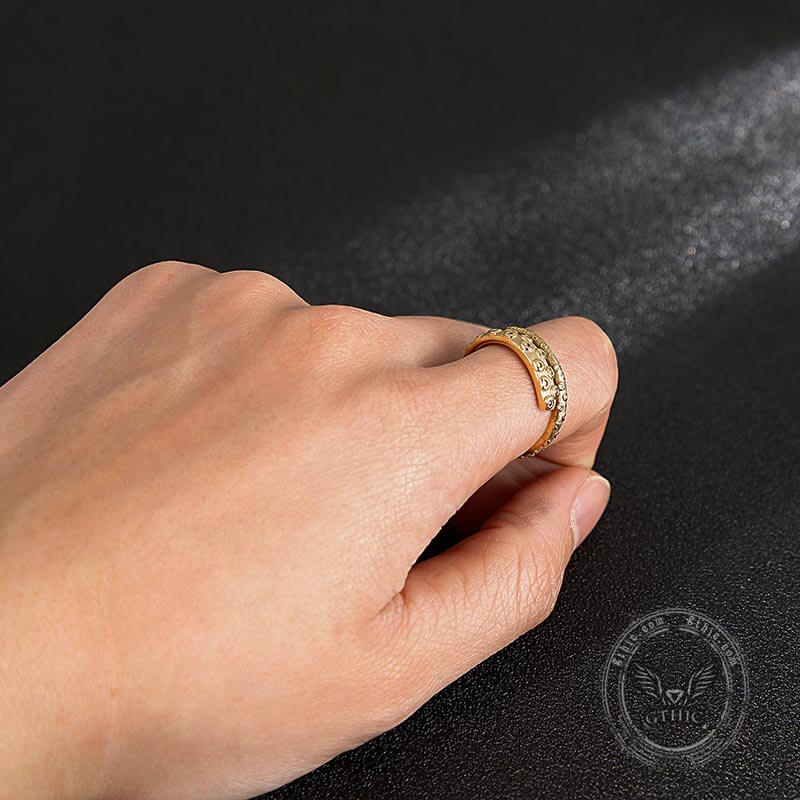 Kraken Octopus Arm Stainless Steel Ring