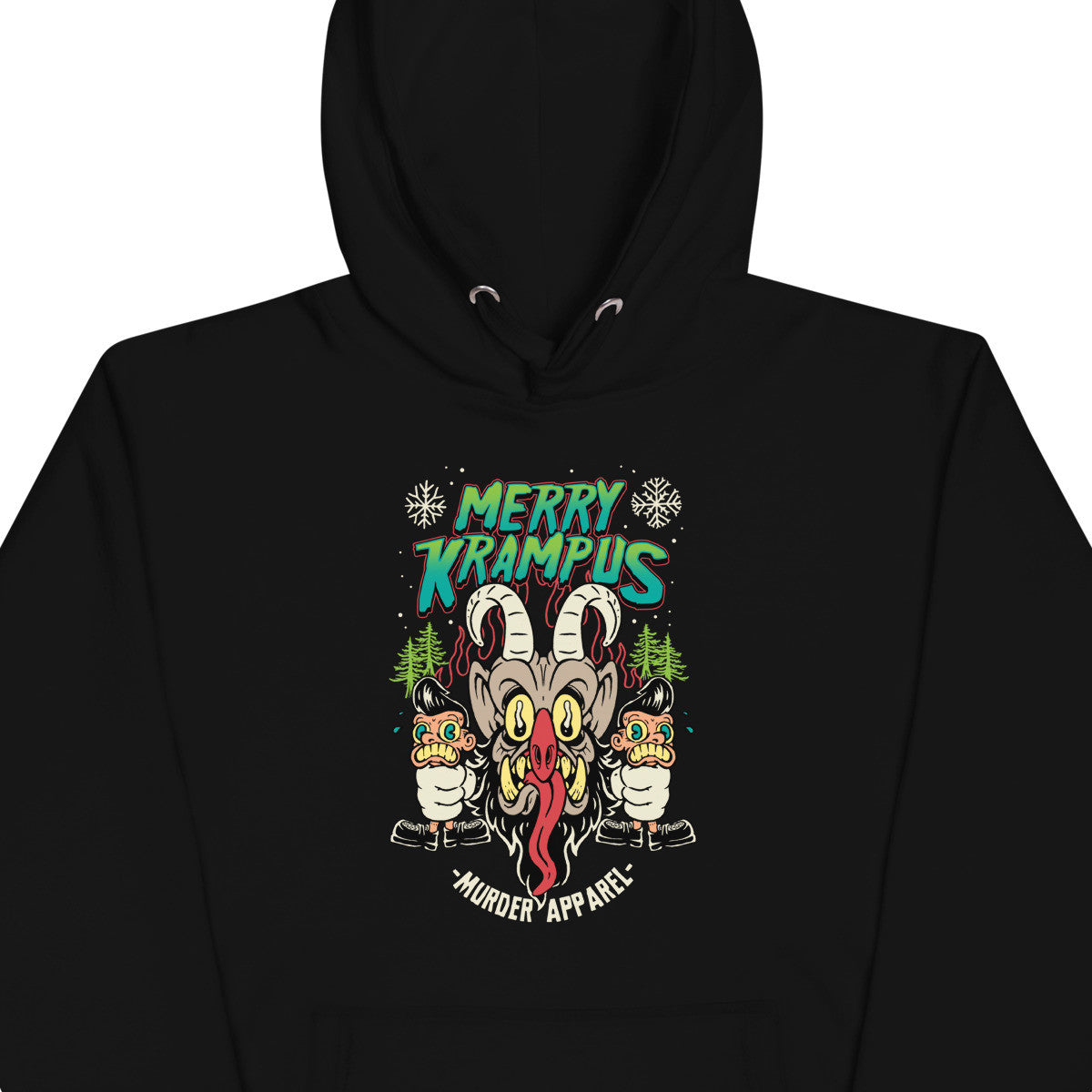 Merry Krampus Retro Neon Hoodie