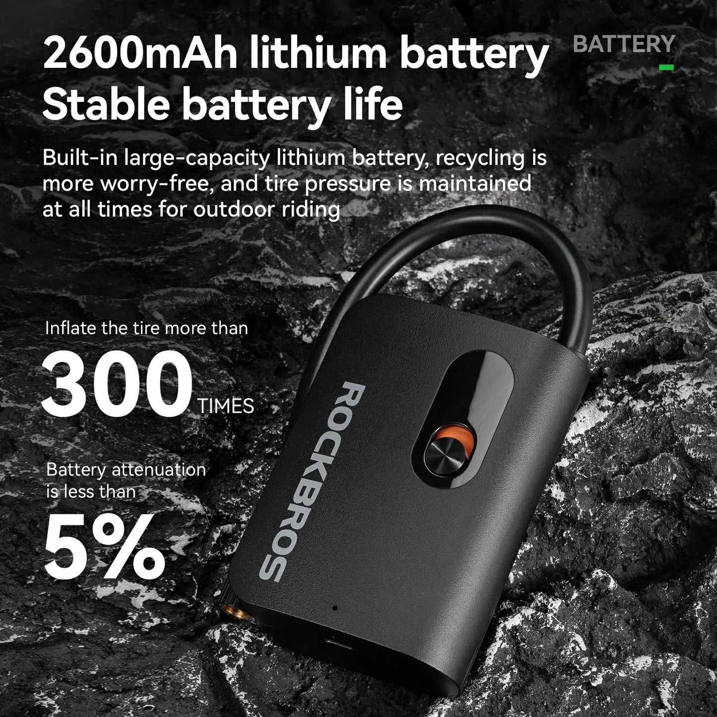 L1 Mini Electric Bike Tire Pump 70PSI